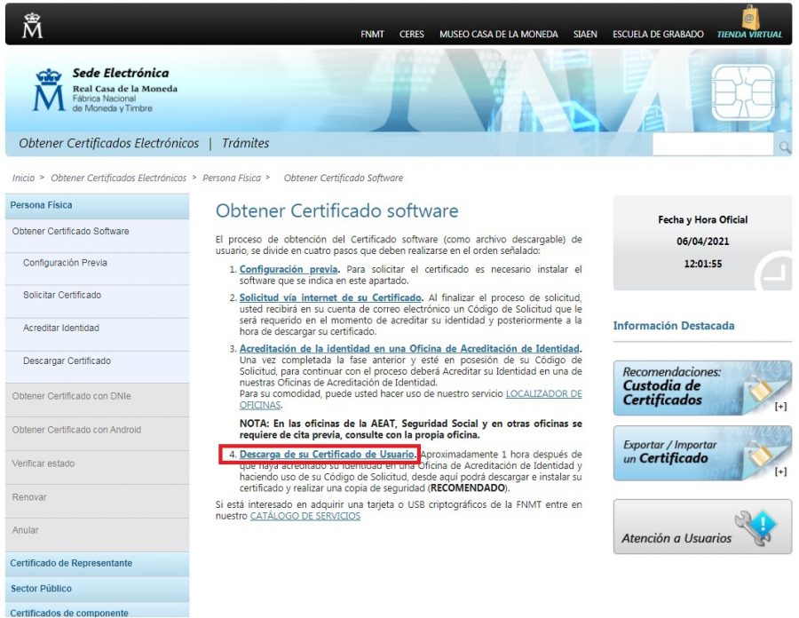 Instalar un certificado digital en MAC