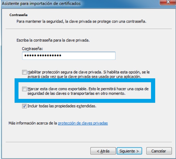 Exportar un Certificado Digital con Clave Privada