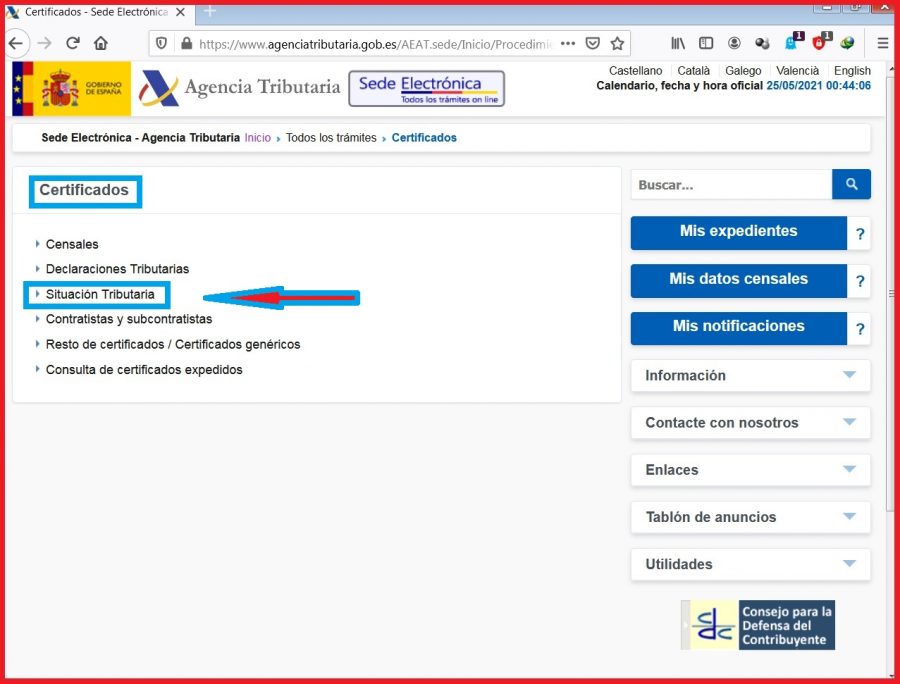 Certificado Digital de Hacienda