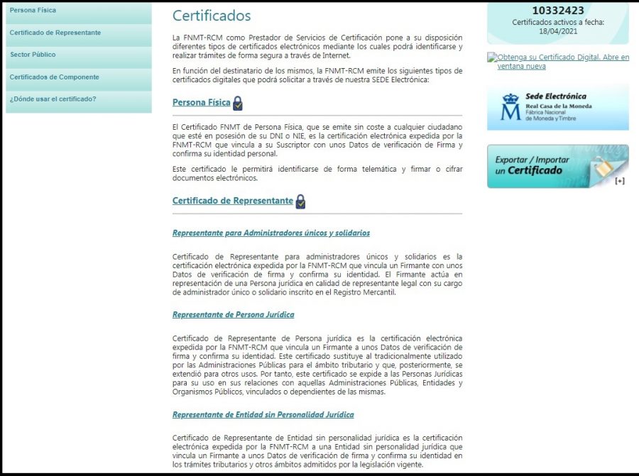Certificado Digital para persona jurídica