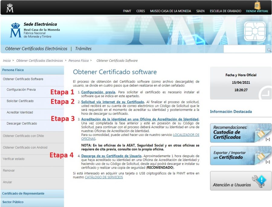 cita previa para solicitar Certificado Digital